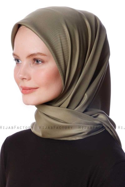 Eylul - Khaki Square Rayon Hijab