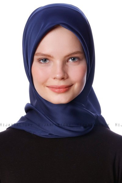 Eylul - Navy Blue Square Rayon Hijab