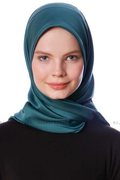 Eylul - Dark Green Square Rayon Hijab