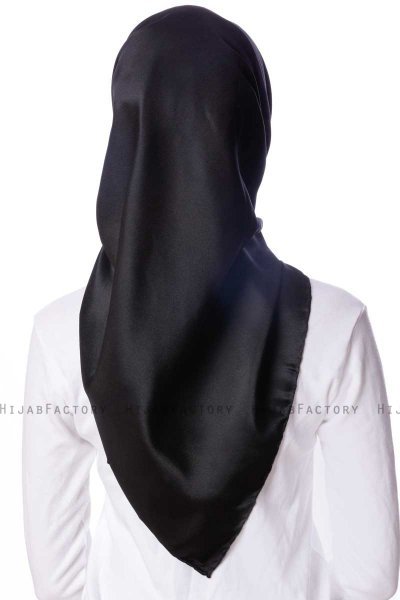 Eylul - Black Square Rayon Hijab
