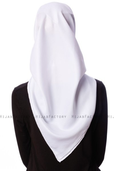 Eylul - White Square Rayon Hijab