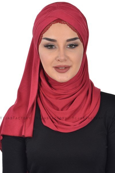 Filippa - Bordeaux Practical Cotton Hijab - Ayse Turban
