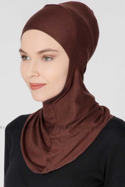 Filiz Mörkbrun XL Ninja Hijab Underslöja Ecardin 200707a