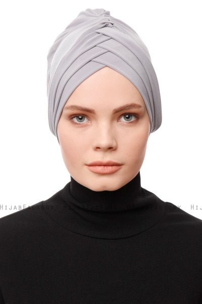 Gamze - Light Grey Turban