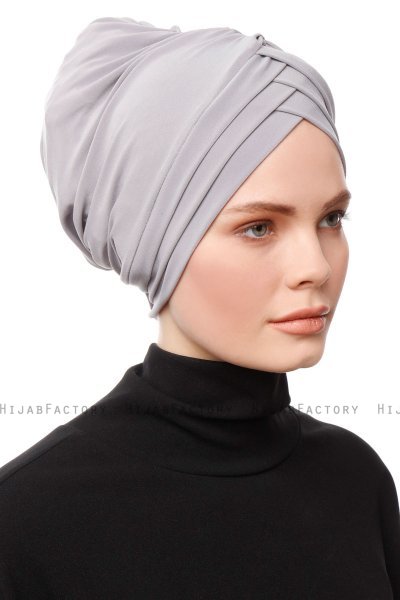 Gamze - Light Grey Turban