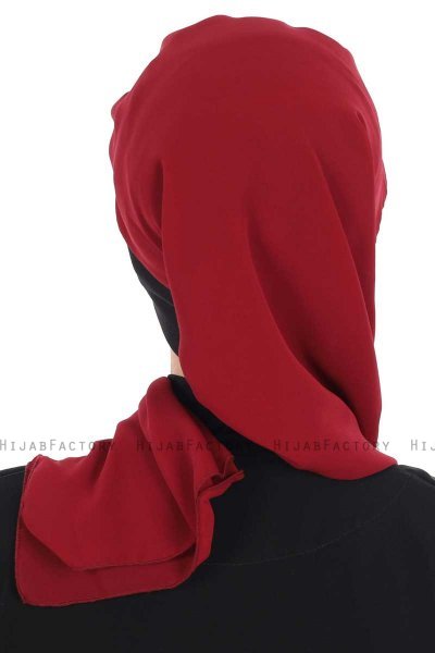 Gill - Bordeaux & Black Chiffon Turban