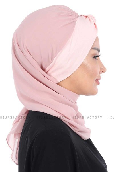 Gill - Dusty Pink & Dusty Pink Chiffon Turban