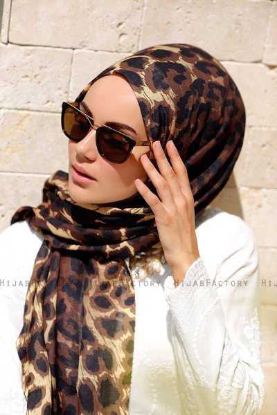Gizala - Leopard Patterned Hijab - Sal Evi