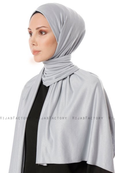 Hande - Grey Cotton Hijab - Gülsoy