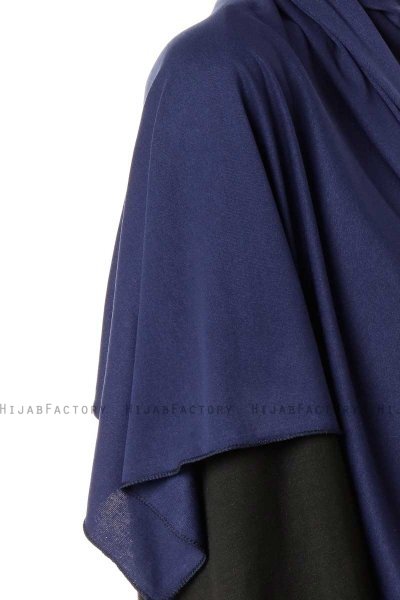 Hande - Navy Blue Cotton Hijab - Gülsoy