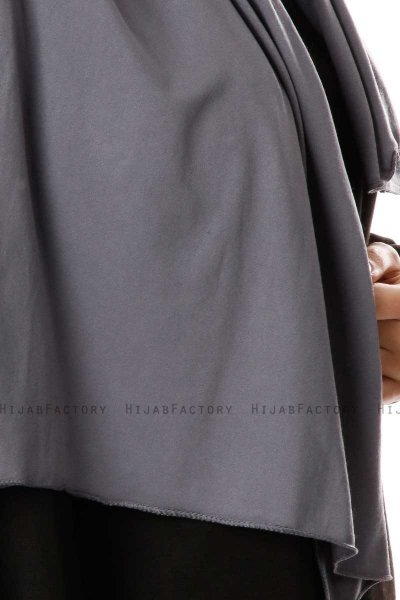 Hande - Dark Grey Cotton Hijab - Gülsoy