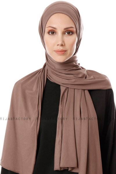 Hande - Taupe Cotton Hijab - Gülsoy