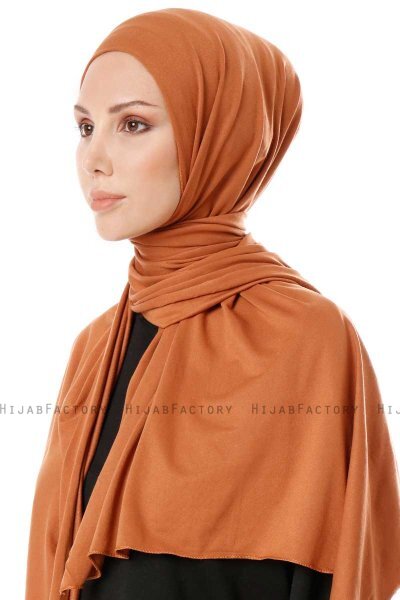 Hande - Terracotta Cotton Hijab - Gülsoy