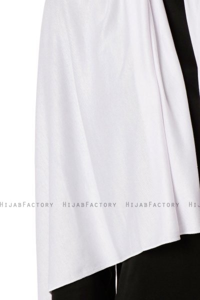 Hande - White Cotton Hijab - Gülsoy