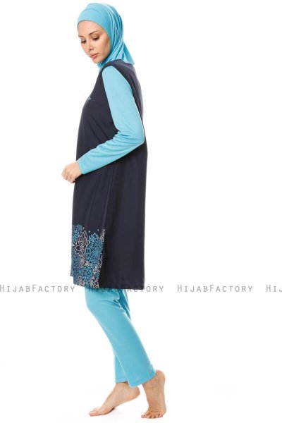 Hatice - Dark Navy Blue Burkini - Seamay