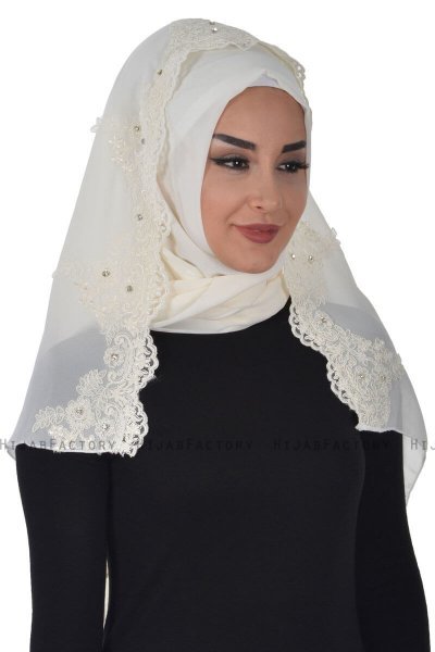 Helena - Creme Practical Hijab - Ayse Turban