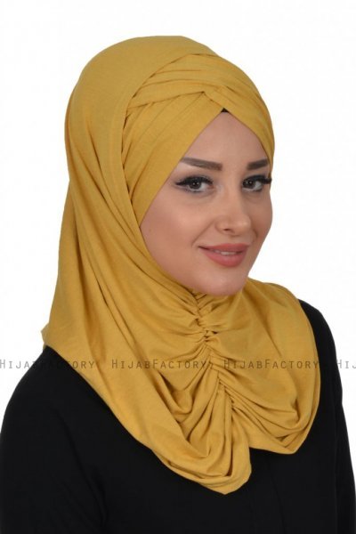Hilda - Mustard Cotton Hijab