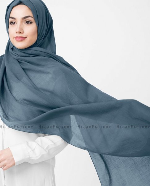 Indian Teal - Teal Bomull Voile Hijab InEssence ayisah.com 5TA39d