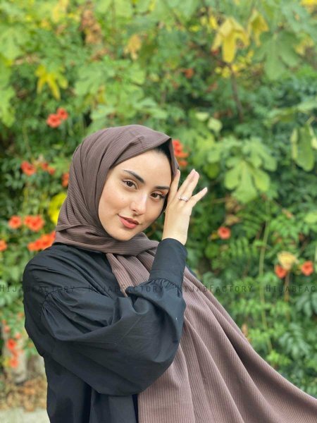 Jaeda - Brown Cotton Hijab - Mirach