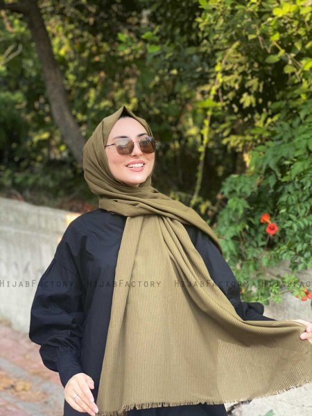 Jaeda - Khaki Cotton Hijab - Mirach