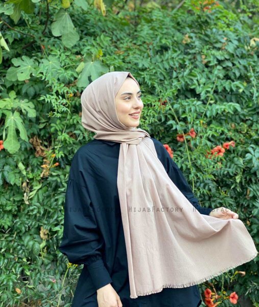 Jaeda - Taupe Cotton Hijab - Mirach