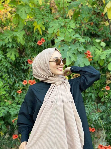 Jaeda - Taupe Cotton Hijab - Mirach
