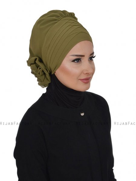 Jane Khaki Chiffon Turban Ayse Turban 325917c