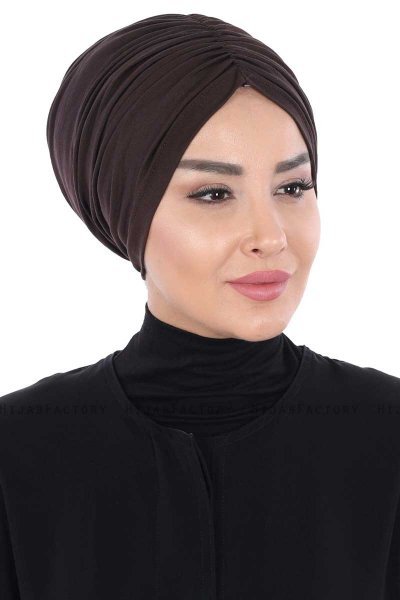 Jill - Brown Cotton Turban - Ayse Turban