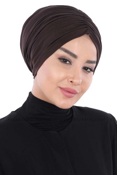 Jill - Brown Cotton Turban - Ayse Turban