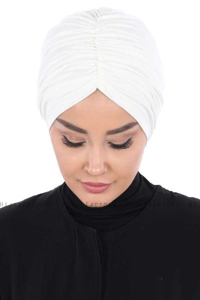 Jill - Creme Cotton Turban - Ayse Turban