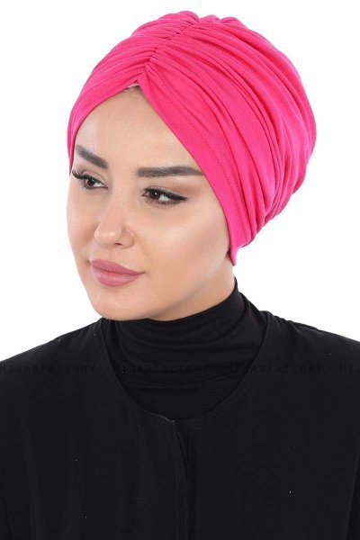 Jill - Fuchsia Cotton Turban - Ayse Turban
