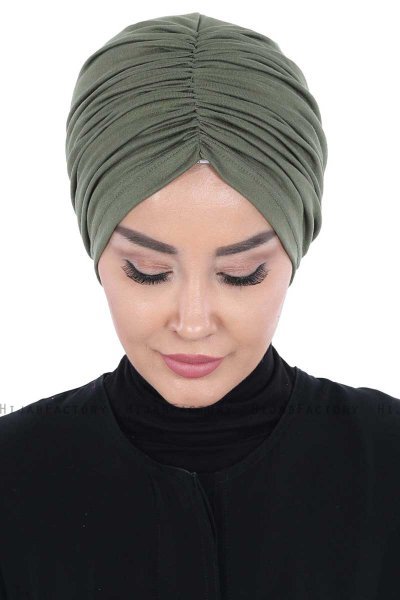 Jill - Khaki Cotton Turban - Ayse Turban