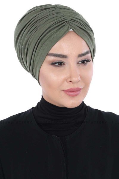 Jill - Khaki Cotton Turban - Ayse Turban
