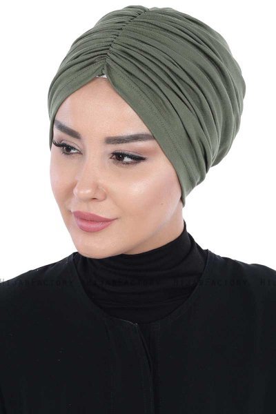 Jill - Khaki Cotton Turban - Ayse Turban