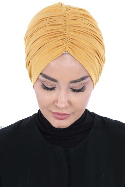 Jill - Mustard Cotton Turban - Ayse Turban