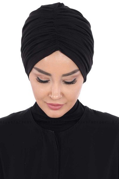 Jill - Black Cotton Turban - Ayse Turban