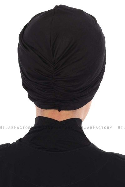Jill - Black Cotton Turban - Ayse Turban