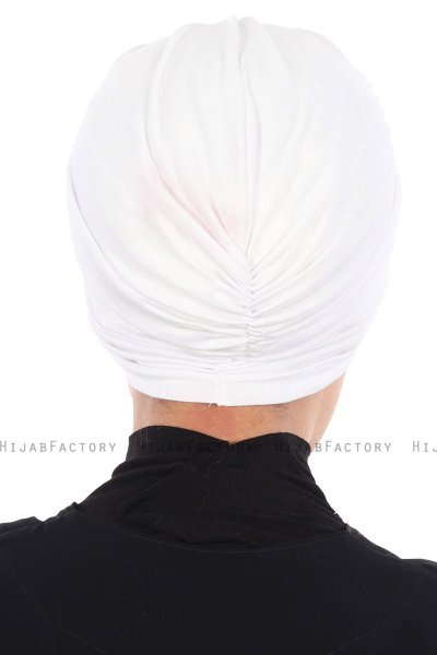 Jill - White Cotton Turban - Ayse Turban
