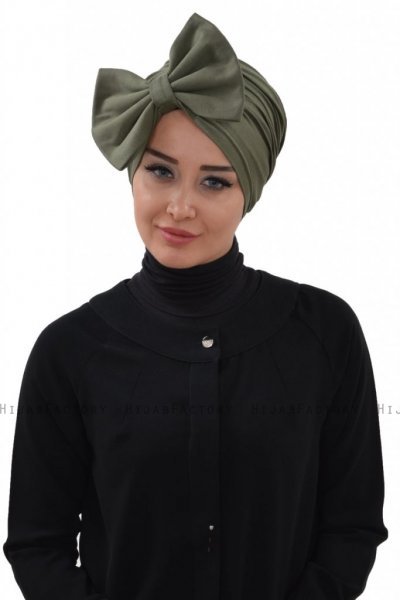 Julia - Khaki Cotton Turban - Ayse Turban