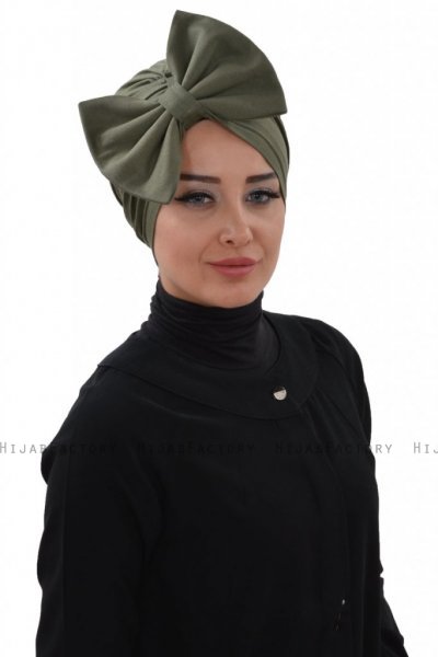 Julia - Khaki Cotton Turban - Ayse Turban