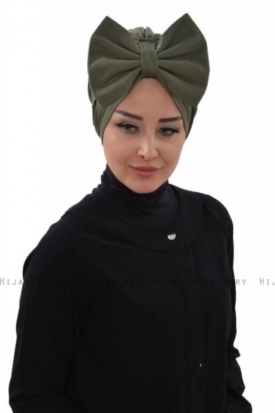 Julia - Khaki Cotton Turban - Ayse Turban