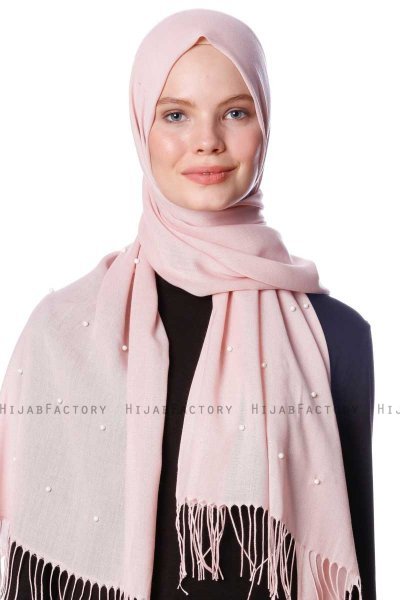 Kadri - Dusty Pink Hijab With Pearls - Özsoy