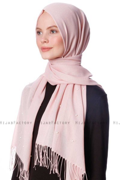 Kadri - Dusty Pink Hijab With Pearls - Özsoy