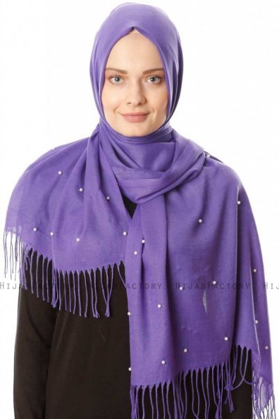 Kadri - Light Purple Hijab With Pearls - Özsoy