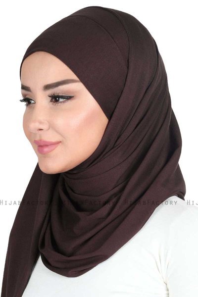 Kaisa - Brown Practical Cotton Hijab