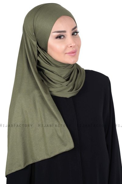 Kaisa - Khaki Practical Cotton Hijab