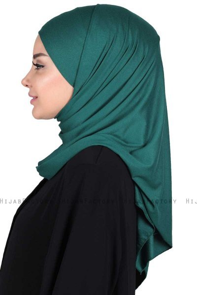 Kaisa - Dark Green Practical Cotton Hijab