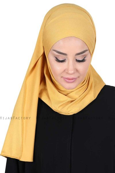 Kaisa - Mustard Practical Cotton Hijab
