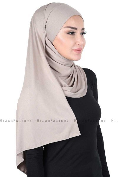 Kaisa - Taupe Practical Cotton Hijab