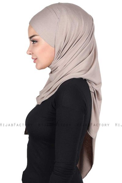 Kaisa - Taupe Practical Cotton Hijab